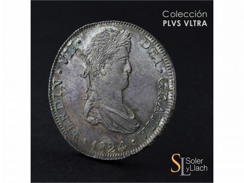 FERNANDO VII. 8 Reales. 1824. LIMA. J.M. 27,15 grs. Pieza ti