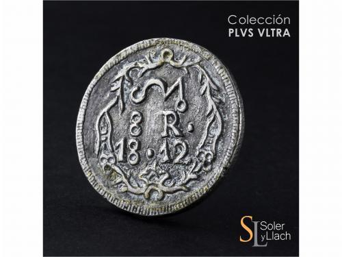 FERNANDO VII. 8 Reales. 1812. MORELOS. 26,65 grs. AR fundida