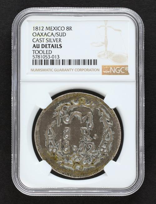 FERNANDO VII. 8 Reales. 1812. MORELOS. 26,65 grs. AR fundida