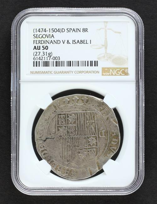 REYES CATÓLICOS. 8 Reales. SEGOVIA. Anv.: VIII roel encima -