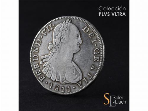FERNANDO VII. 8 Reales. 1811. POPAYÁN. J.F. 26,79 grs. Busto