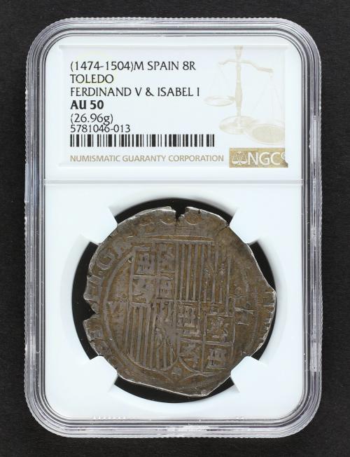 REYES CATÓLICOS. 8 Reales. TOLEDO. Anv.: VIII roel encima - 