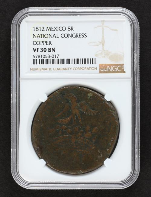 FERNANDO VII. 8 Reales. 1812. TLALPUJAHUA. 36,57 grs. AE. Ac