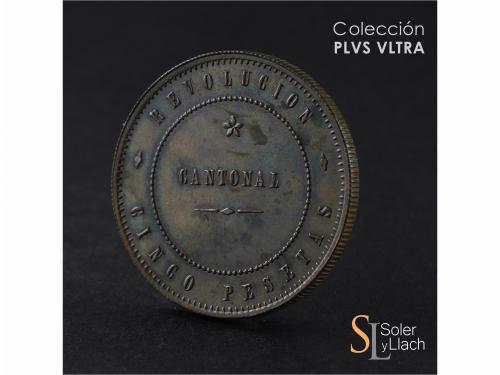 REVOLUCIÓN CANTONAL. 5 Pesetas. Septiembre 1873. CARTAGENA. 