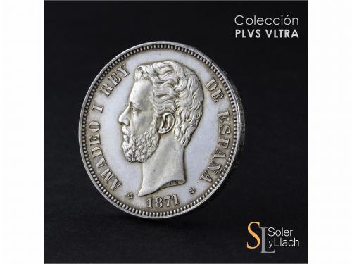 AMADEO I. 5 Pesetas. 1871 (*18-71). S.D.-M. Extraordinaria p