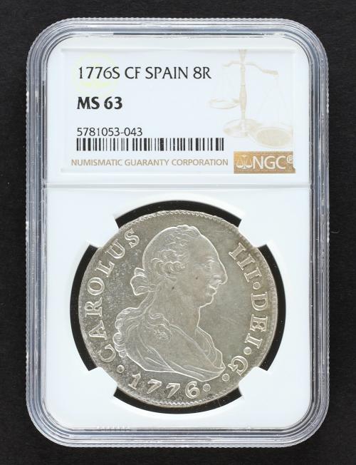 CARLOS III. 8 Reales. 1776. SEVILLA. C.F. 26,9 grs. Levísima