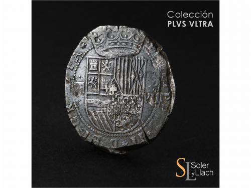 FELIPE II. 8 Reales. S/F. SEGOVIA. D. Anv.: Acueducto - Escu