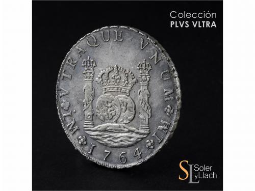 CARLOS III. 8 Reales. 1764. LIMA. J.M. 27,03 grs. Columnario