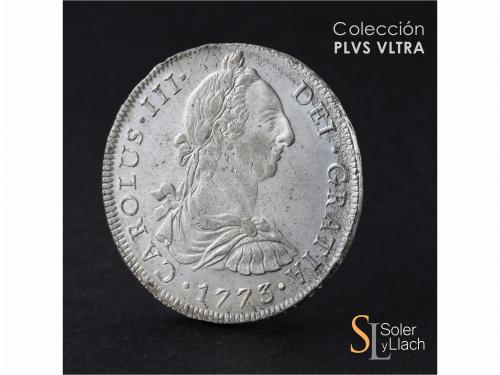 CARLOS III. 8 Reales. 1773. LIMA. M.J. 27,05 grs. Acuñación 
