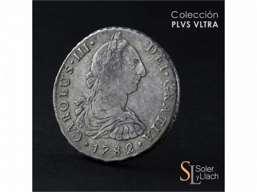 CARLOS III. 8 Reales. 1782. LIMA. M.J. 26,4 grs. Ensayadores