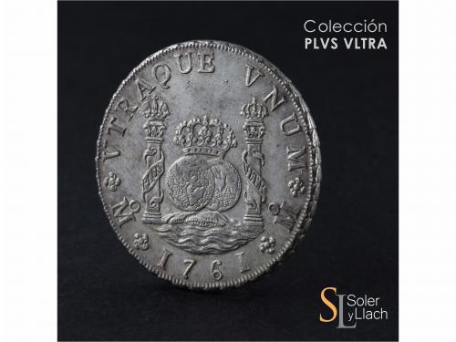 CARLOS III. 8 Reales. 1761. MÉXICO. M.M. 27,2 grs. Columnari