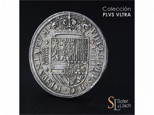FELIPE II. 8 Reales. 15+86. SEGOVIA. Anv.: Acueducto vertica