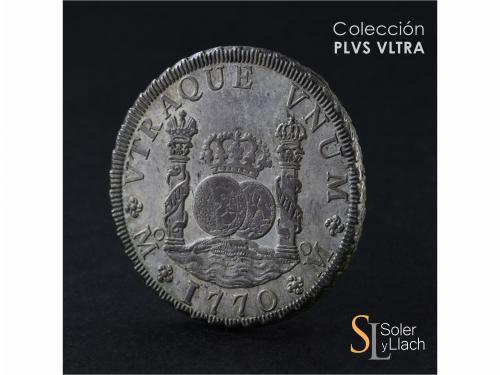 CARLOS III. 8 Reales. 1770. MÉXICO. F.M. 26,88 grs. Columnar