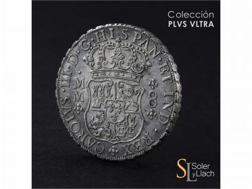 CARLOS III. 8 Reales. 1760. MÉXICO. M.M. 26,97 grs. Columnar