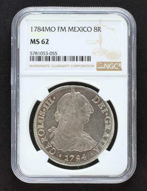 CARLOS III. 8 Reales. 1784. MÉXICO. F.M. 26,92 grs. Acuñació