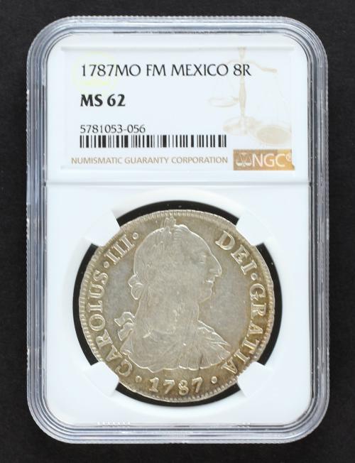 CARLOS III. 8 Reales. 1787. MÉXICO. F.M. 26,81 grs. Acuñació