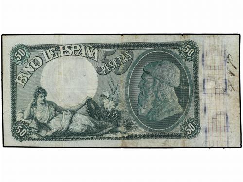 BANCO DE ESPAÑA. 50 Pesetas. 25 Noviembre 1899. Quevedo. Ser