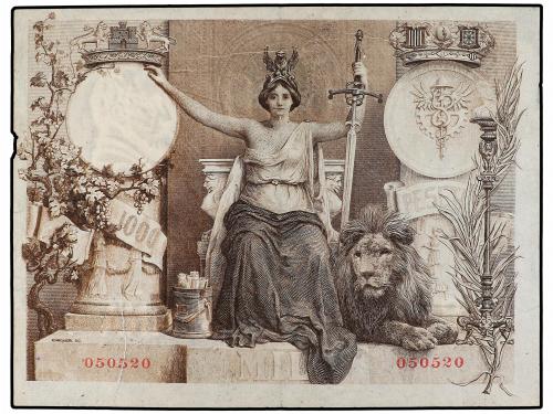 BANCO DE ESPAÑA. 1.000 Pesetas. 10 Mayo 1907. Ángel. Arrugas