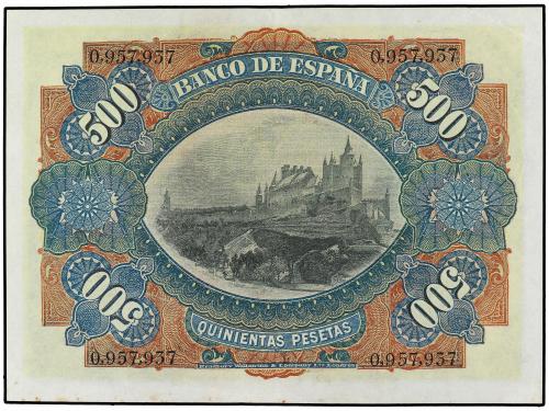BANCO DE ESPAÑA. 500 Pesetas. 15 Julio 1907. Alcázar de Sego