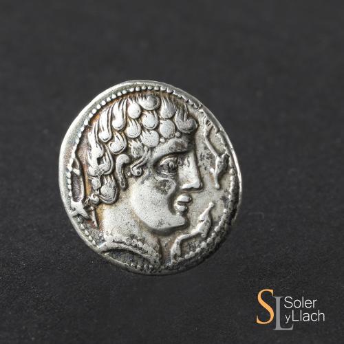 MONEDAS HISPÁNICAS. Denario. 200-20 a.C. ILTIRTASALIRBAN (LL