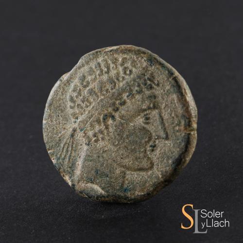 MONEDAS HISPÁNICAS. As. 120-20 a.C. LAIESCEN (BARCELONA). Ca