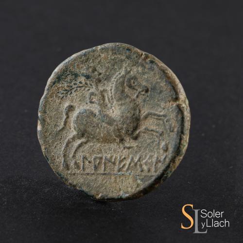 MONEDAS HISPÁNICAS. As. 120-20 a.C. LAIESCEN (BARCELONA). Ca