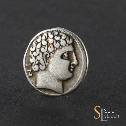 MONEDAS HISPÁNICAS. Denario. 120-20 a.C. AUSESCEN (VIC, Barc