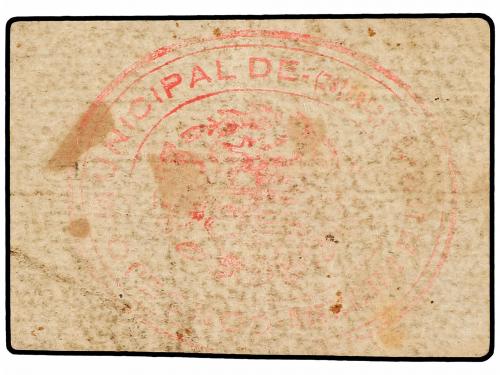 EXTREMADURA. 1 Peseta. Septiembre 1937. C.M. MONTERRUBIO de 