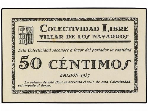 ARAGÓN-FRANJA DE PONENT. Lote 4 billetes 5 y 50 Céntimos y 1