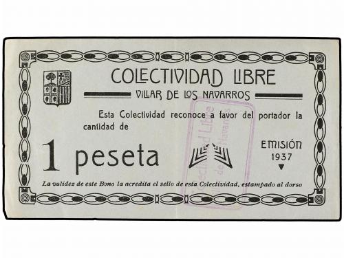 ARAGÓN-FRANJA DE PONENT. Lote 4 billetes 5 y 50 Céntimos y 1