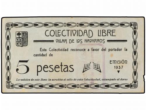 ARAGÓN-FRANJA DE PONENT. Lote 4 billetes 5 y 50 Céntimos y 1