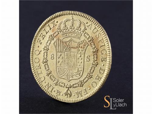 CARLOS III. 8 Escudos. 1786. MÉXICO. F.M. 26,97 grs. (Leve r