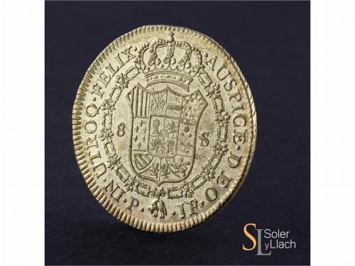 CARLOS IV. 8 Escudos. 1803. POPAYÁN. J.F. 26,95 grs. (Levísi