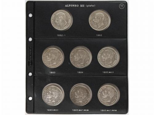 LOTES CENTENARIO. Lote 23 monedas 5 Pesetas. 1870 a 1898. GO