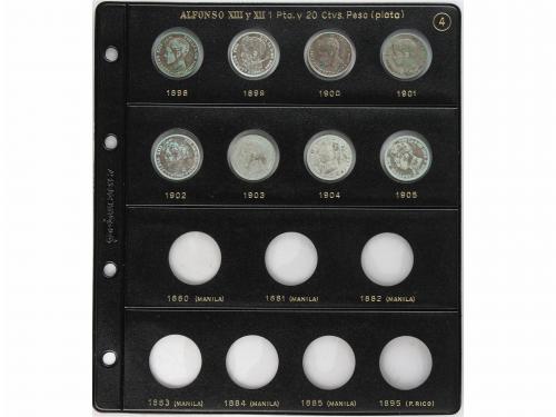 LOTES CENTENARIO. Lote 40 monedas 1 (23) y 2 (15) Pesetas y 