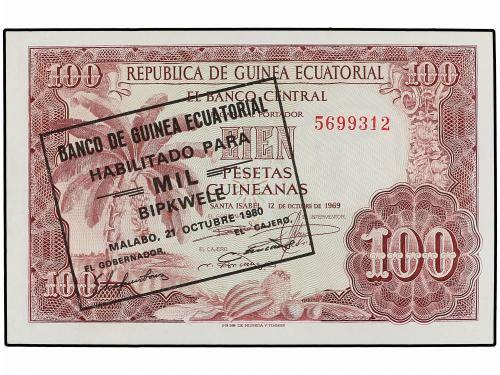 BILLETES EXTRANJEROS. Lote 3 billetes 100, 500 y 1.000 Peset