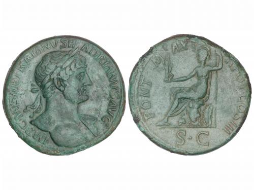 IMPERIO ROMANO. Sestercio. Acuñada el 119-121 d.C. ADRIANO. 