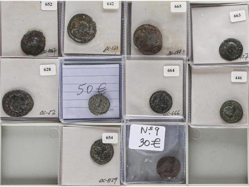 IMPERIO ROMANO. Lote 10 cobres. ALECTO, AURELIANO, FLORIANO,
