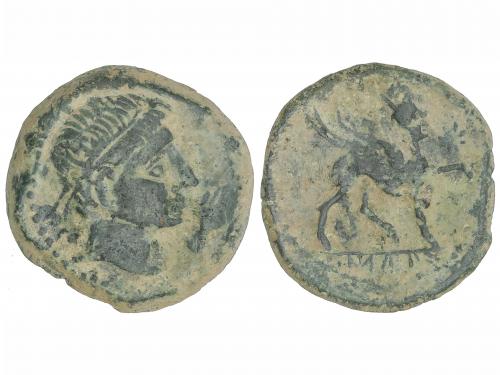 MONEDAS HISPÁNICAS. As. 180 a.C. CASTULO (CAZLONA, Jaén). An