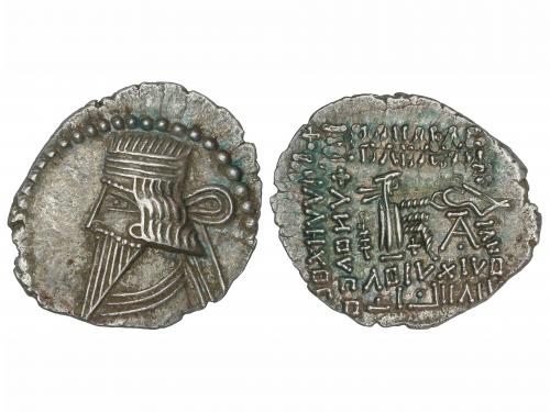 MONEDAS GRIEGAS. Dracma. 105-147 d.C. VOLOGASES III. PARTIA.