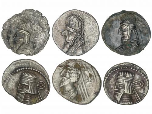 MONEDAS GRIEGAS. Lote 6 monedas Dracma. ARTABANOS II, GOTARC