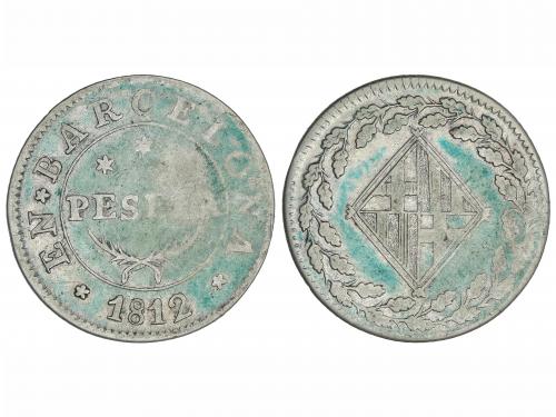 OCUPACIÓN NAPOLEÓNICA de CATALUNYA. 1 Peseta. BARCELONA. 5,7