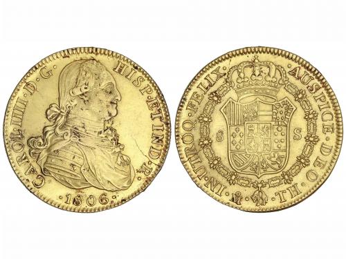 CARLOS IV. 8 Escudos. 1806. MÉXICO. T.H. 27,03 grs. (Cuño li