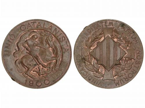 UNIÓ CATALANISTA. 10 Cèntims. 1900. BARCELONA. Parte de colo