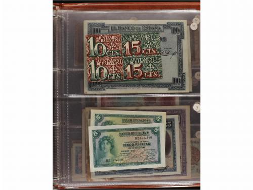 ESTADO ESPAÑOL. Lote 55 billetes 1 a 1.000 Pesetas. 1936 a 1