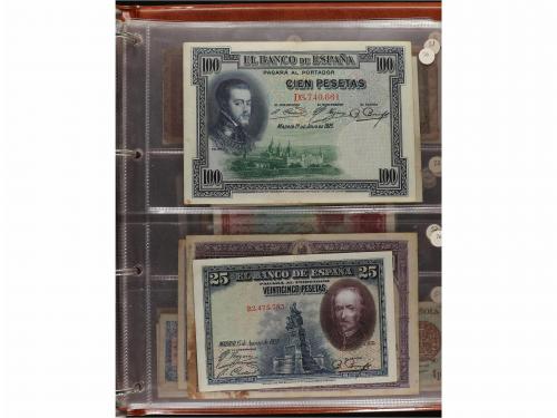 ESTADO ESPAÑOL. Lote 55 billetes 1 a 1.000 Pesetas. 1936 a 1