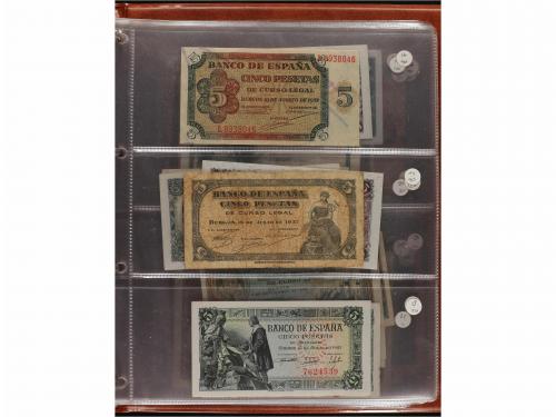 ESTADO ESPAÑOL. Lote 55 billetes 1 a 1.000 Pesetas. 1936 a 1