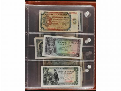 ESTADO ESPAÑOL. Lote 55 billetes 1 a 1.000 Pesetas. 1936 a 1
