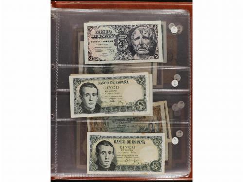 ESTADO ESPAÑOL. Lote 55 billetes 1 a 1.000 Pesetas. 1936 a 1