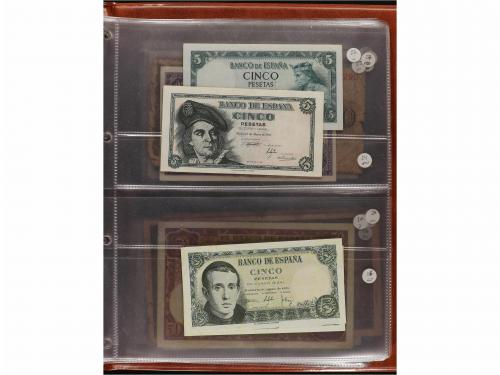 ESTADO ESPAÑOL. Lote 55 billetes 1 a 1.000 Pesetas. 1936 a 1